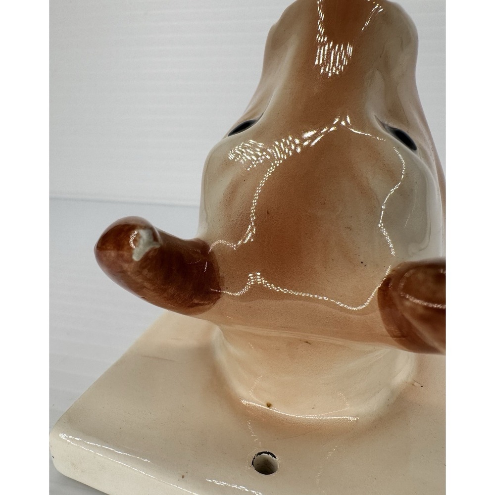 Vintage Ceramic Cow Bull Head Wall Hook Towel Apron Hanger Farmhouse Decor - Picture 12 of 12